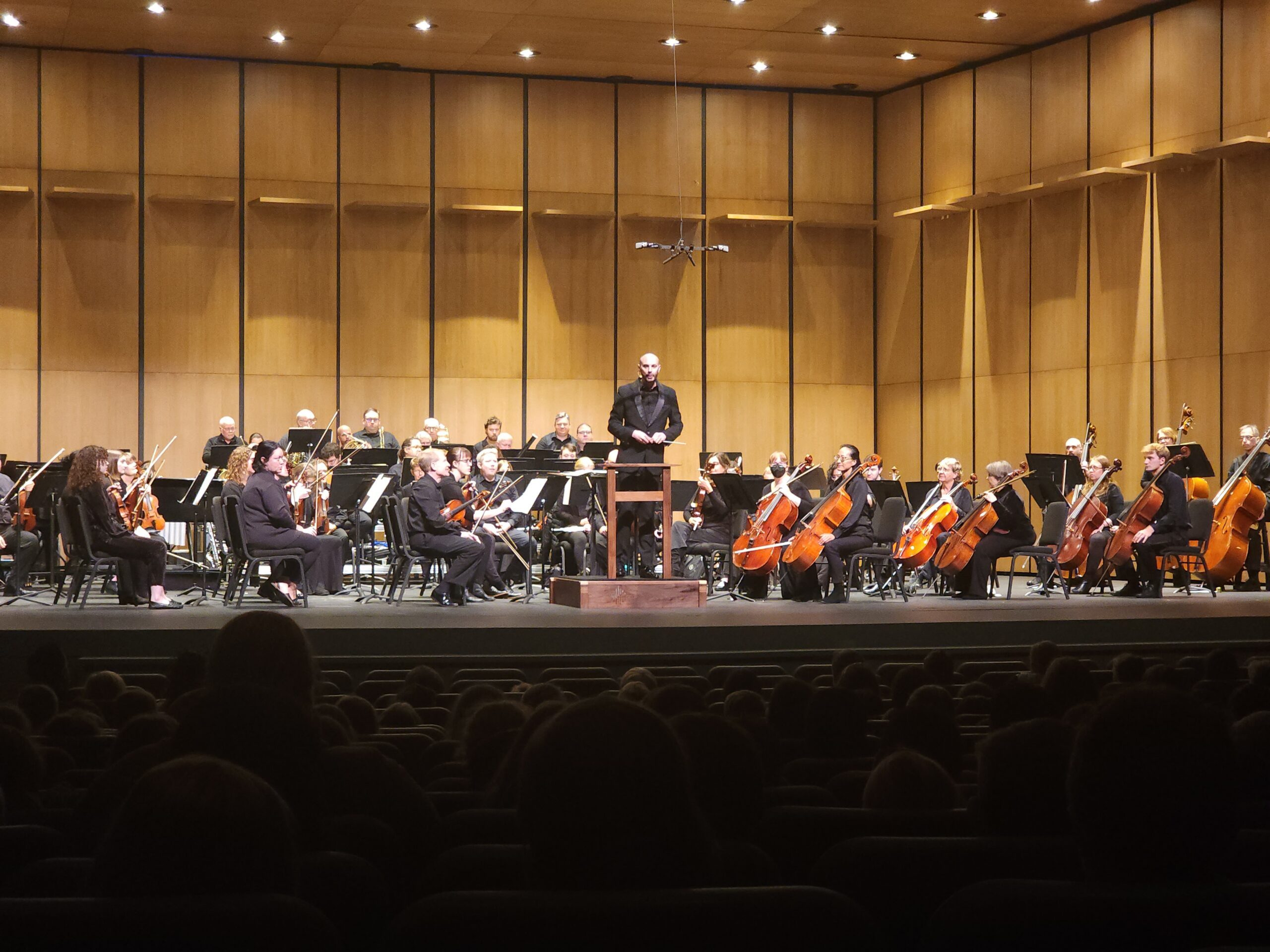 orchestra in a large auditorium